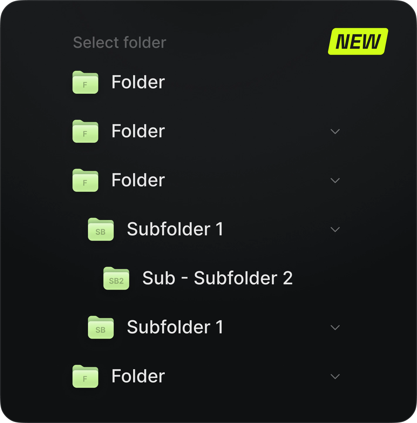 Subfoldering.